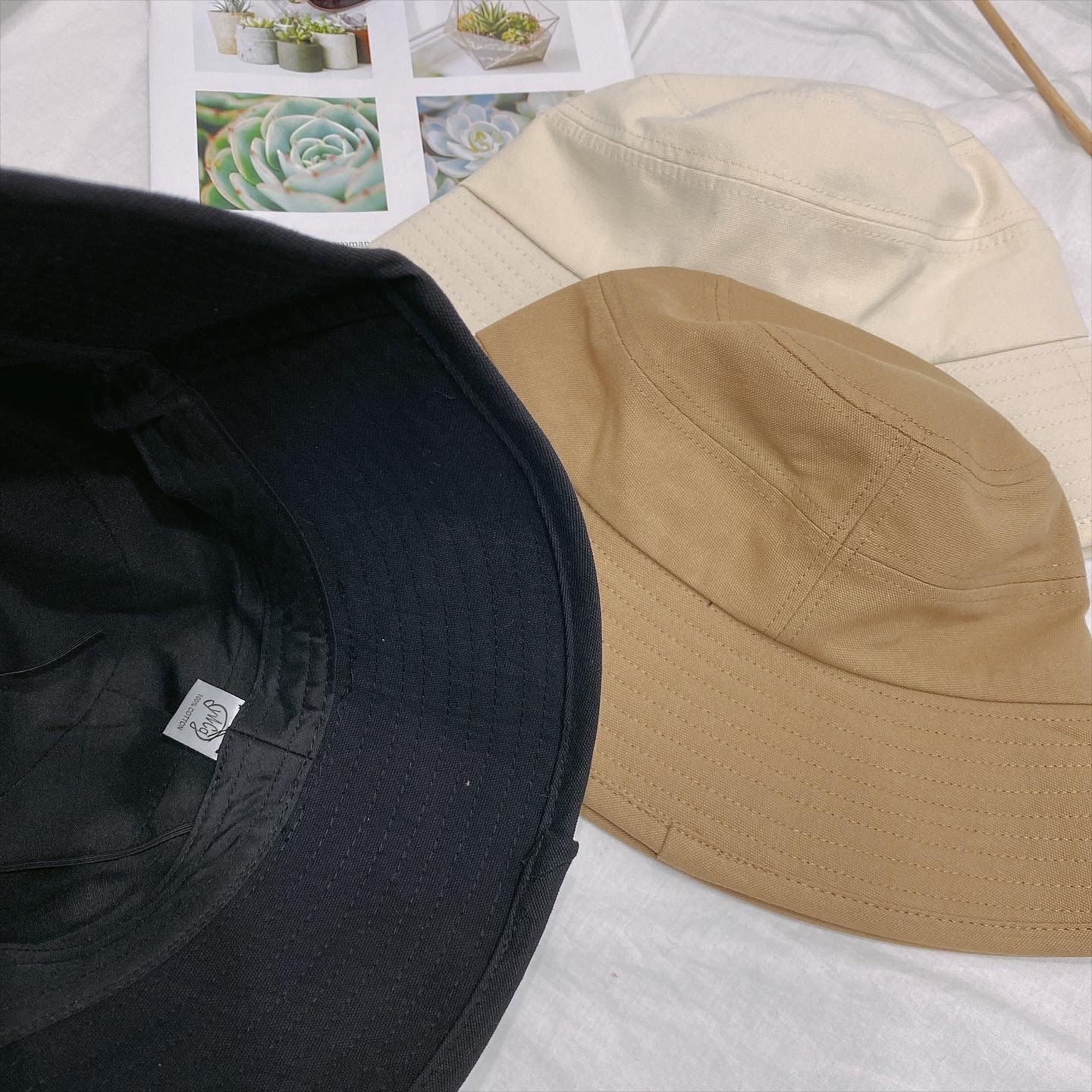 車線水桶漁夫帽/三色