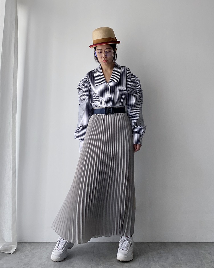 MFS-1427 雪紡百褶長裙