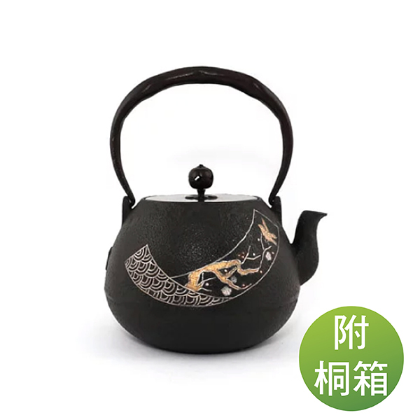 【平安松壽堂】撫肩短冊花鳥 京都鐵壺1.4L