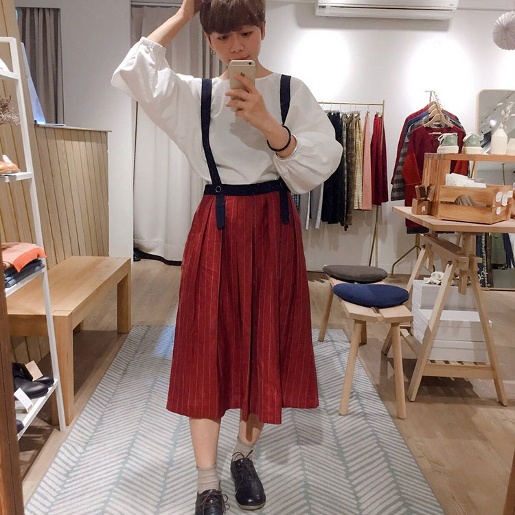 烏克麗麗小曲兩穿吊帶裙-紅薑糖