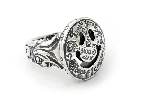 R462 大號塗鴉笑臉戒指