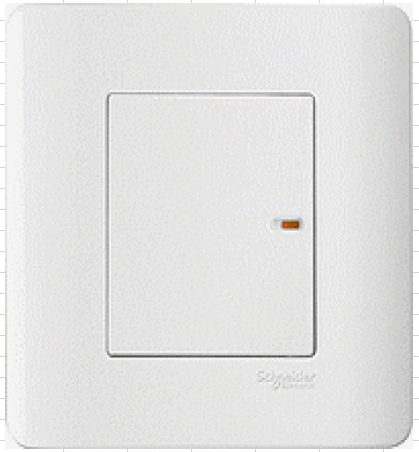 （白）（古銅）（銀灰）施耐德 E8000 睿雅 16AX 單位單控平觸開關掣連開關指示 E8431/1