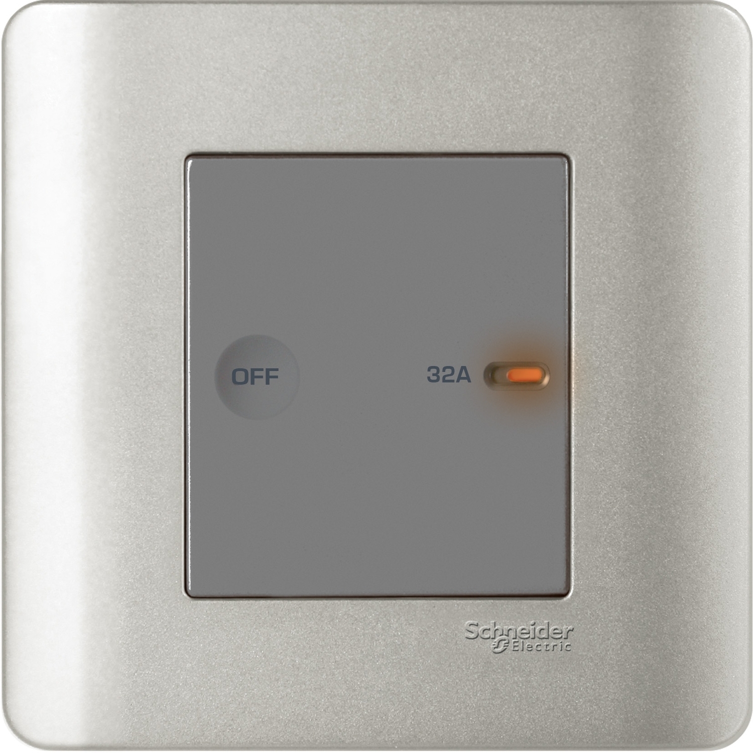 施耐德 E8000 睿雅 32A 單位平觸雙極開關掣連指示燈 E8431D32