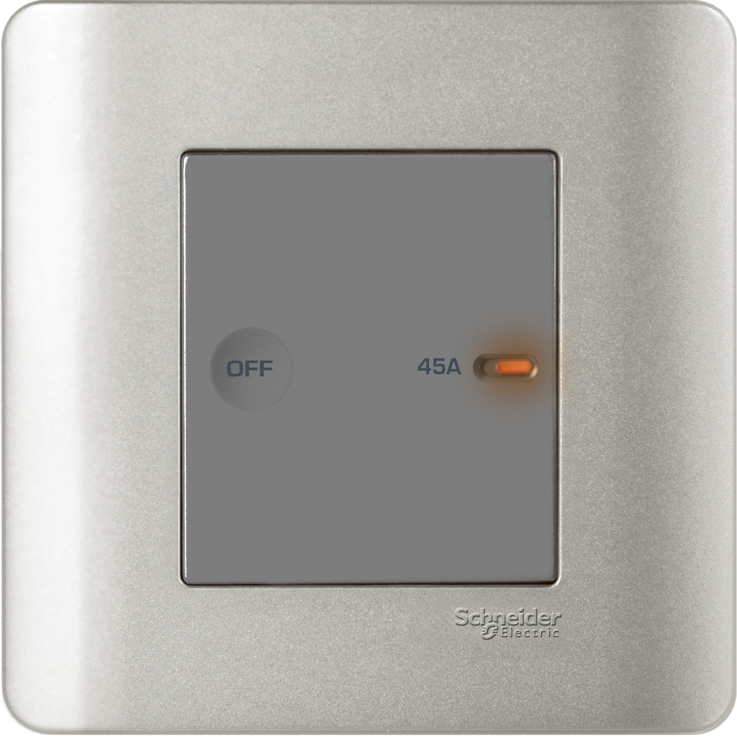 施耐德 E8000 睿雅 45A 單位平觸雙極開關掣連指示燈 E8431D45