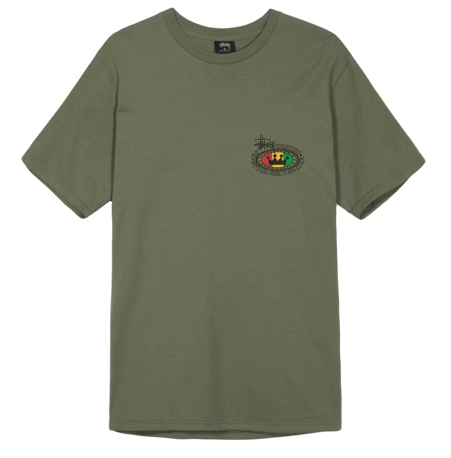 [現貨] STUSSY RASTA OVAL PIG. DYED TEE OLIVE