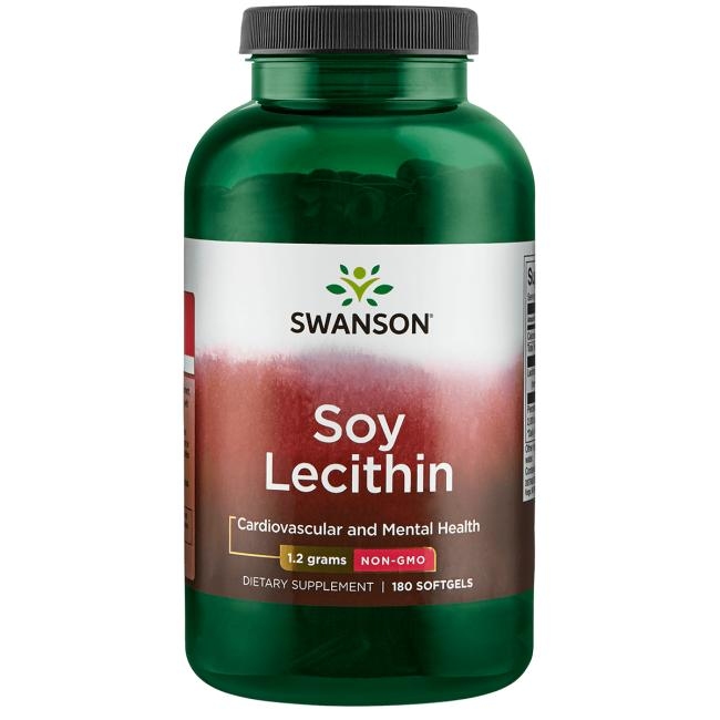 【Swanson】 新款 Lecithin 大豆卵磷脂 1200mg 180粒