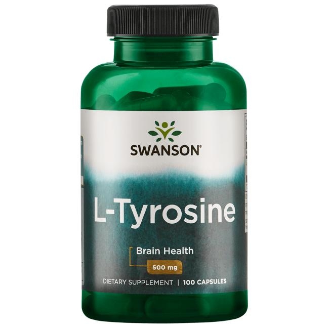 【Swanson 】L-Tyrosine 左旋酪氨酸 500mg*100顆 -左旋酪胺酸