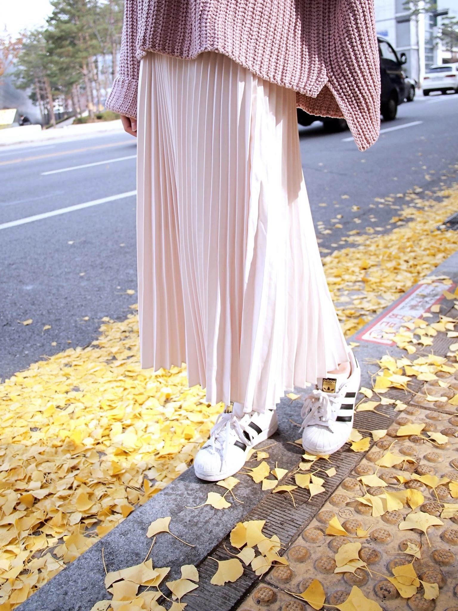 強勢復出高質感仙女絲柔百褶裙