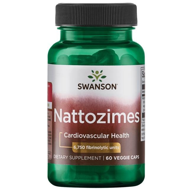 【Swanson 】新款 Nattozimes 專利三倍強力納豆激酶 6750FU 納豆 60 顆素食膠囊