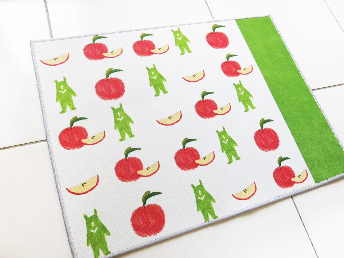 蘋果熊長方形地墊