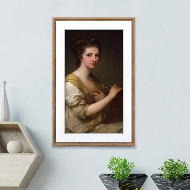 Meural 數位藝術畫框 27吋 深褐色框