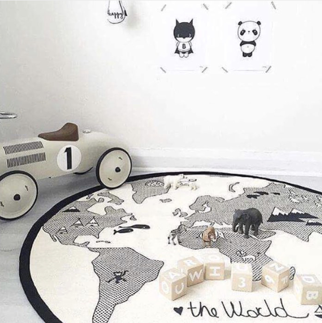 World Map Rug