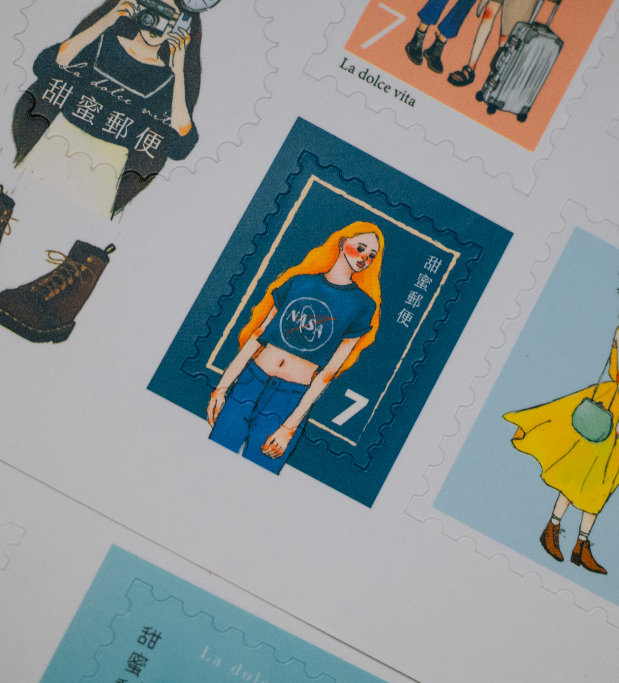 尋找極光郵票貼紙 兩款一組｜甜蜜生活