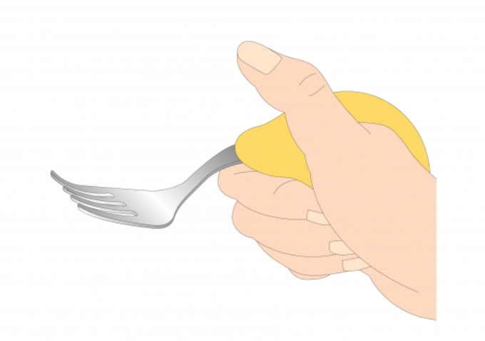 日本製【青芳】變形手柄叉子 (度身調節手型)