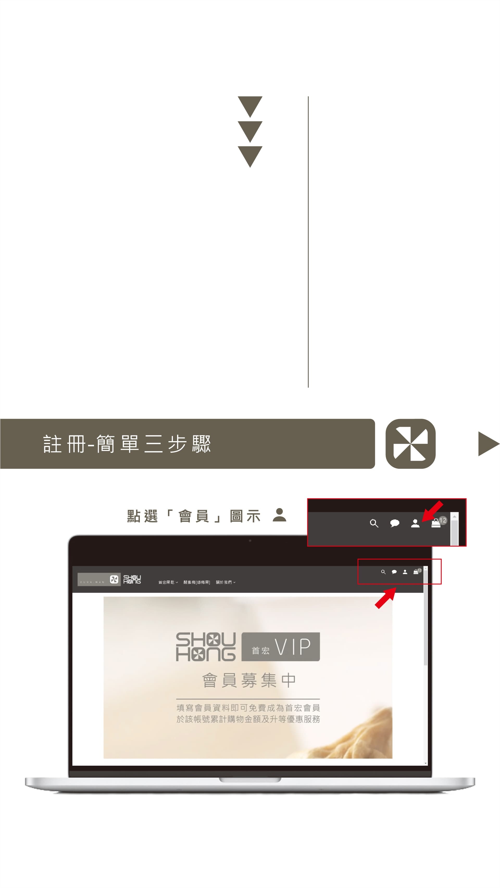 會員招募中,填寫會員資料即可免費成為首宏會員 於該帳號累計購物金額及升等優惠服務