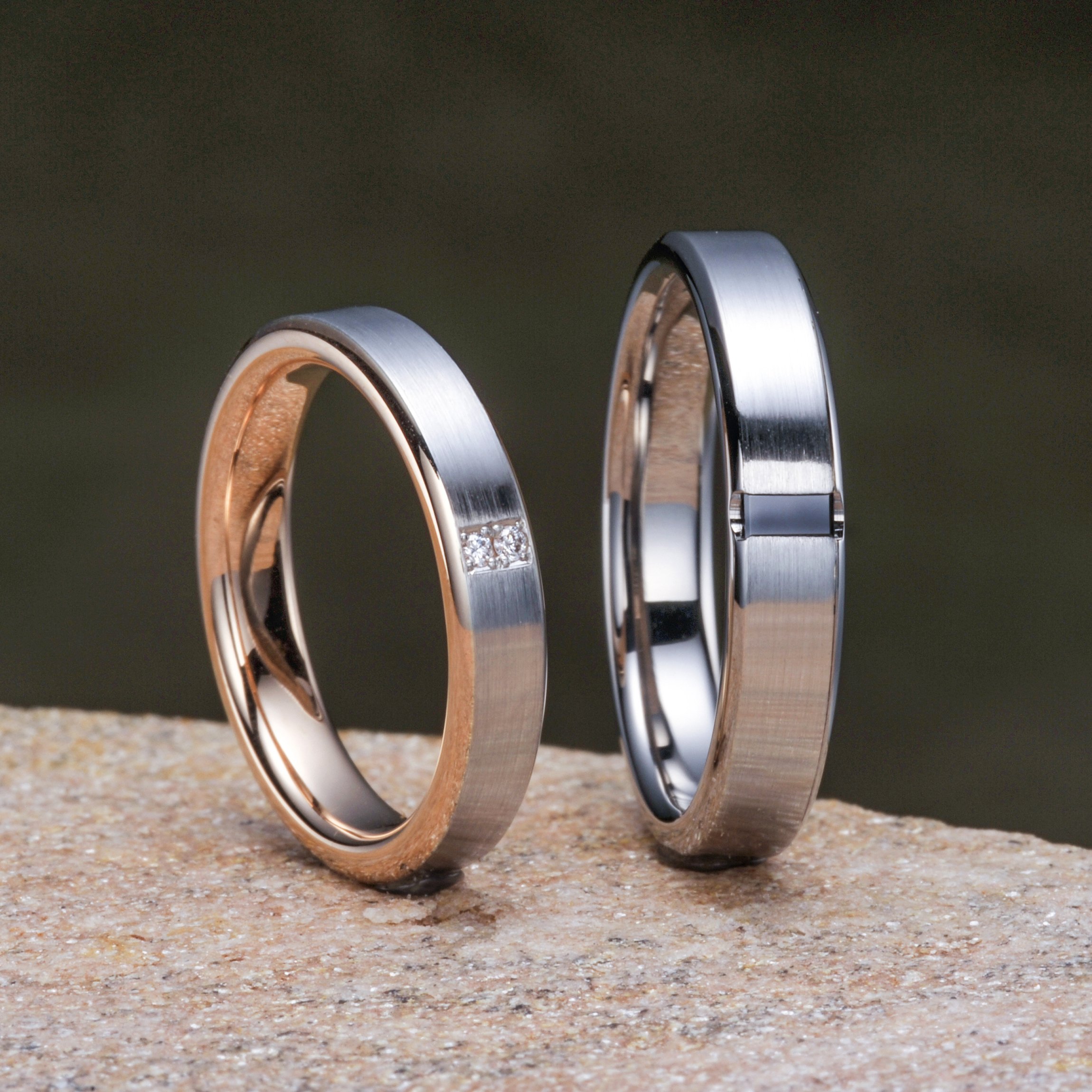 Anelli di Ginza - INCONTRO 鉑金 (Pt900)/ 18K玫瑰金 結婚戒指