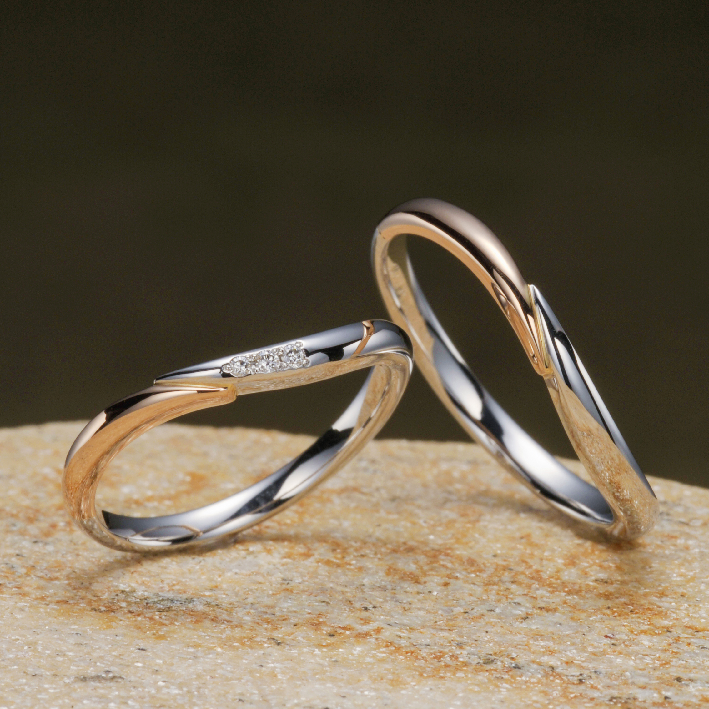 Anelli di Ginza - TENEREZZA 鉑金 (Pt900)/ 18K 玫瑰金 結婚戒指