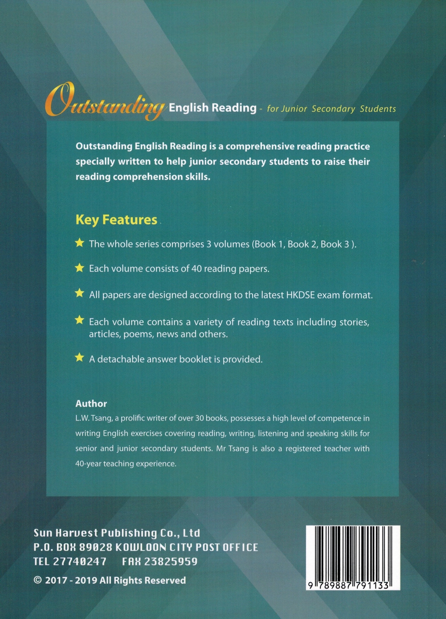 Outstanding English Reading for Junior Secondary Students Book 3 (With Detailed Ans. Booklet)