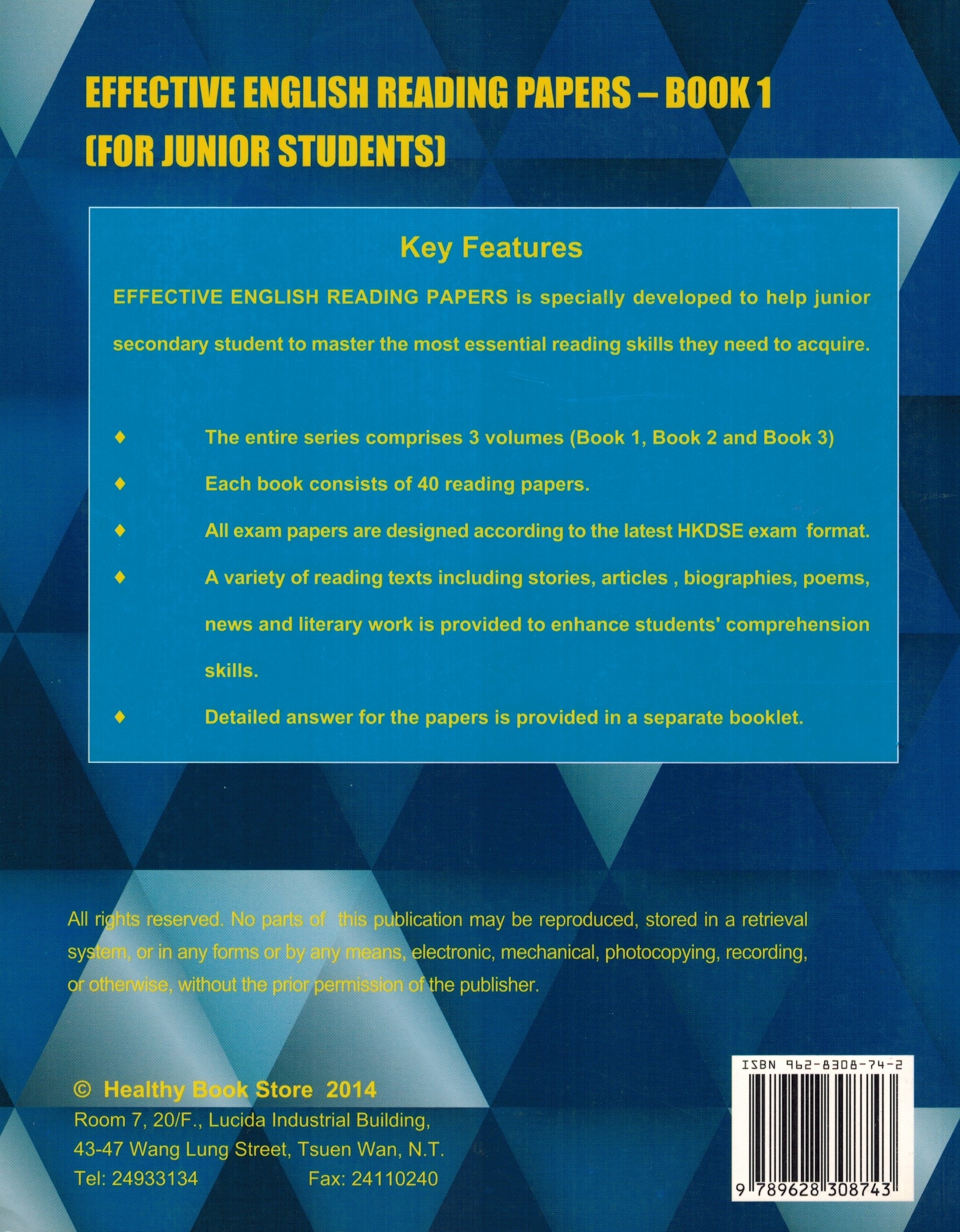 Effective Reading Papers for Junior Students Book 1 (with detailed answer)