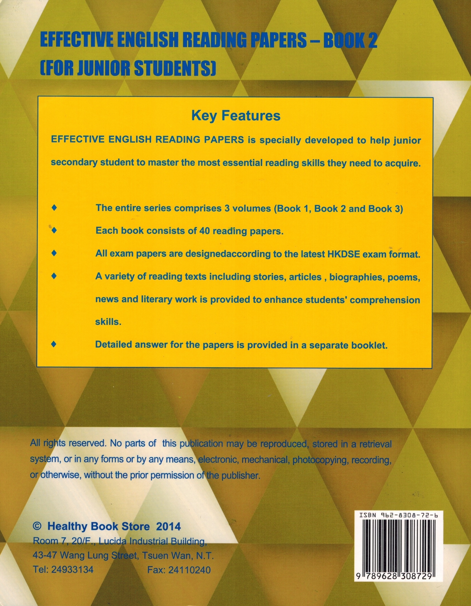 Effective Reading Papers for Junior Students Book 2 (with detailed answer)