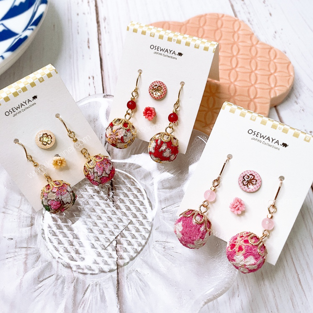 [日本制] 和風櫻花耳環