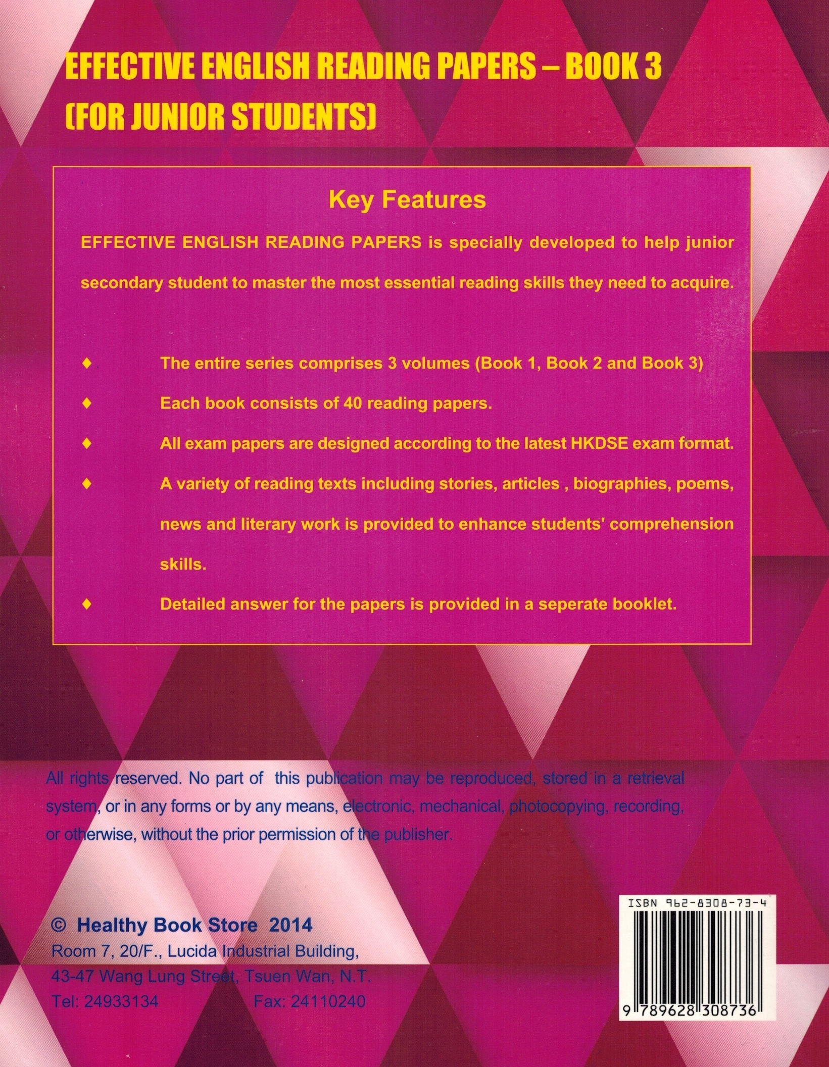 Effective Reading Papers for Junior Students Book 3 (with detailed answer)