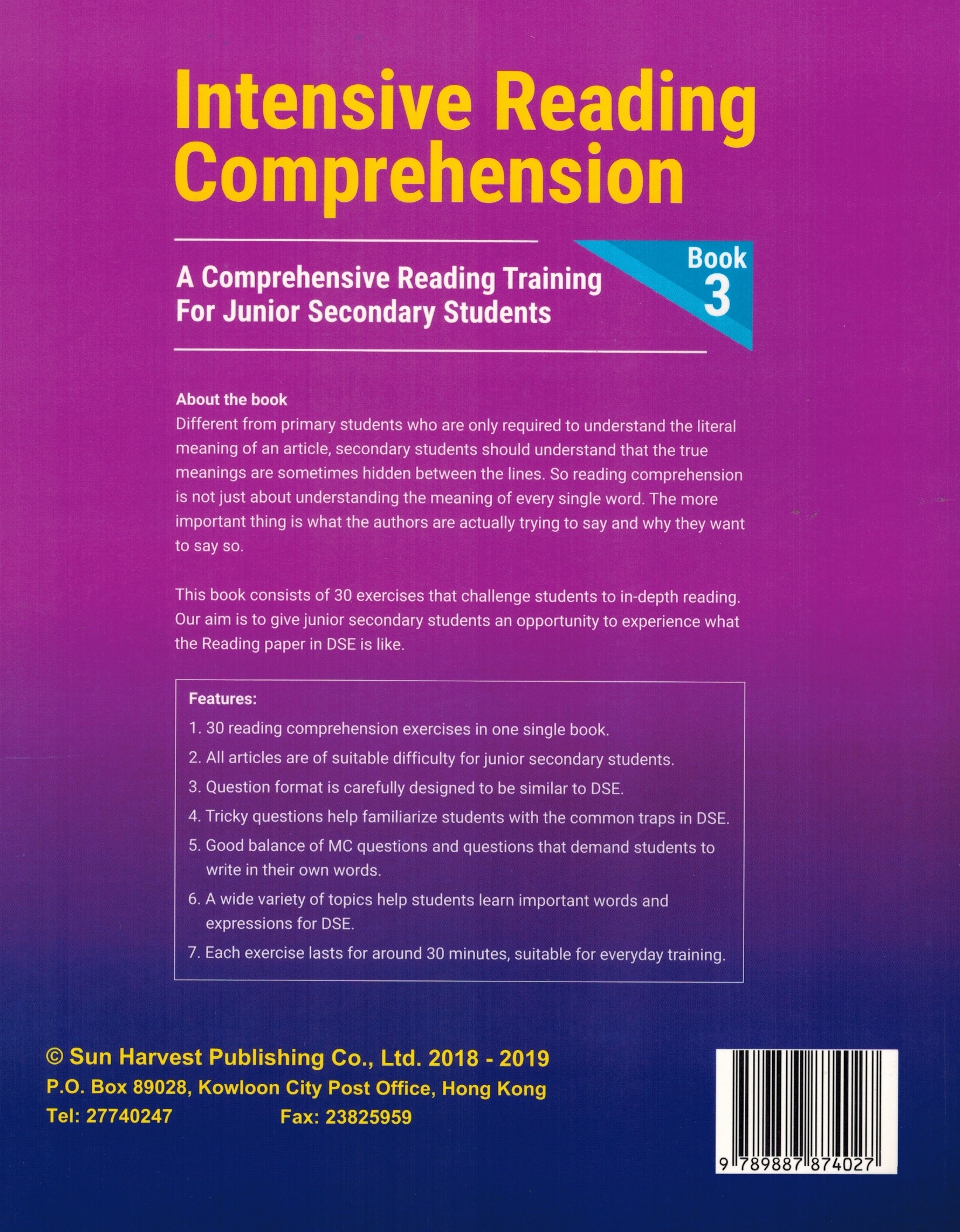 Intensive Reading Comprehension Book 3 (w/ Detailed Ans)