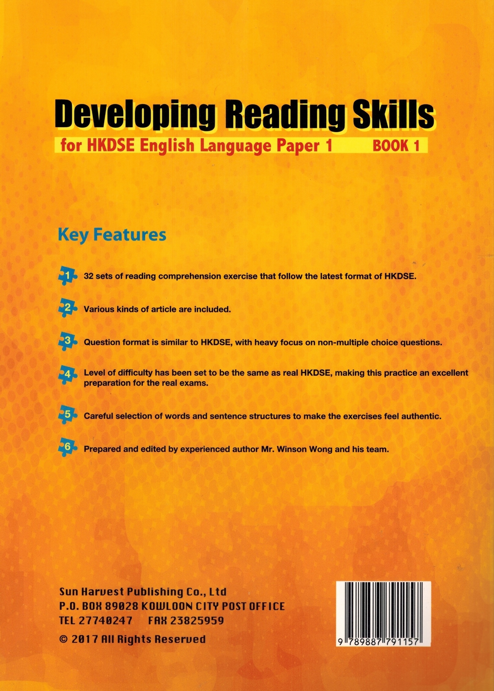 Developing Reading Skills for HKDSE English Language Paper 1 Book 1 (With Detailed Ans Booklet)