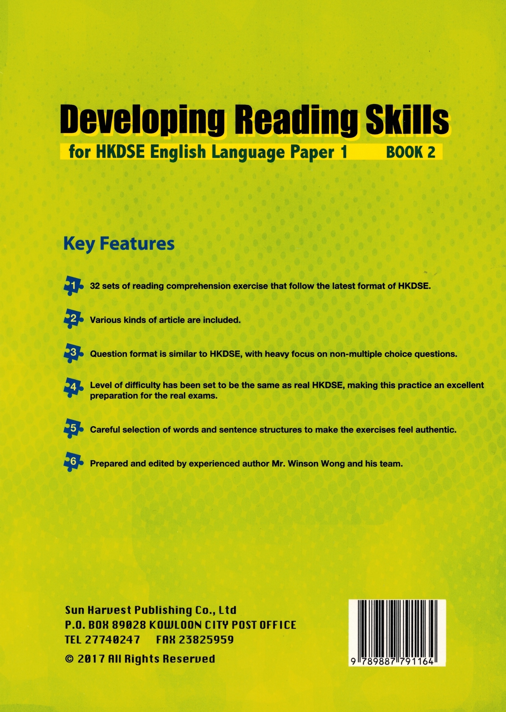 Developing Reading Skills for HKDSE English Language Paper 1 Book 2 (With Detailed Ans Booklet)