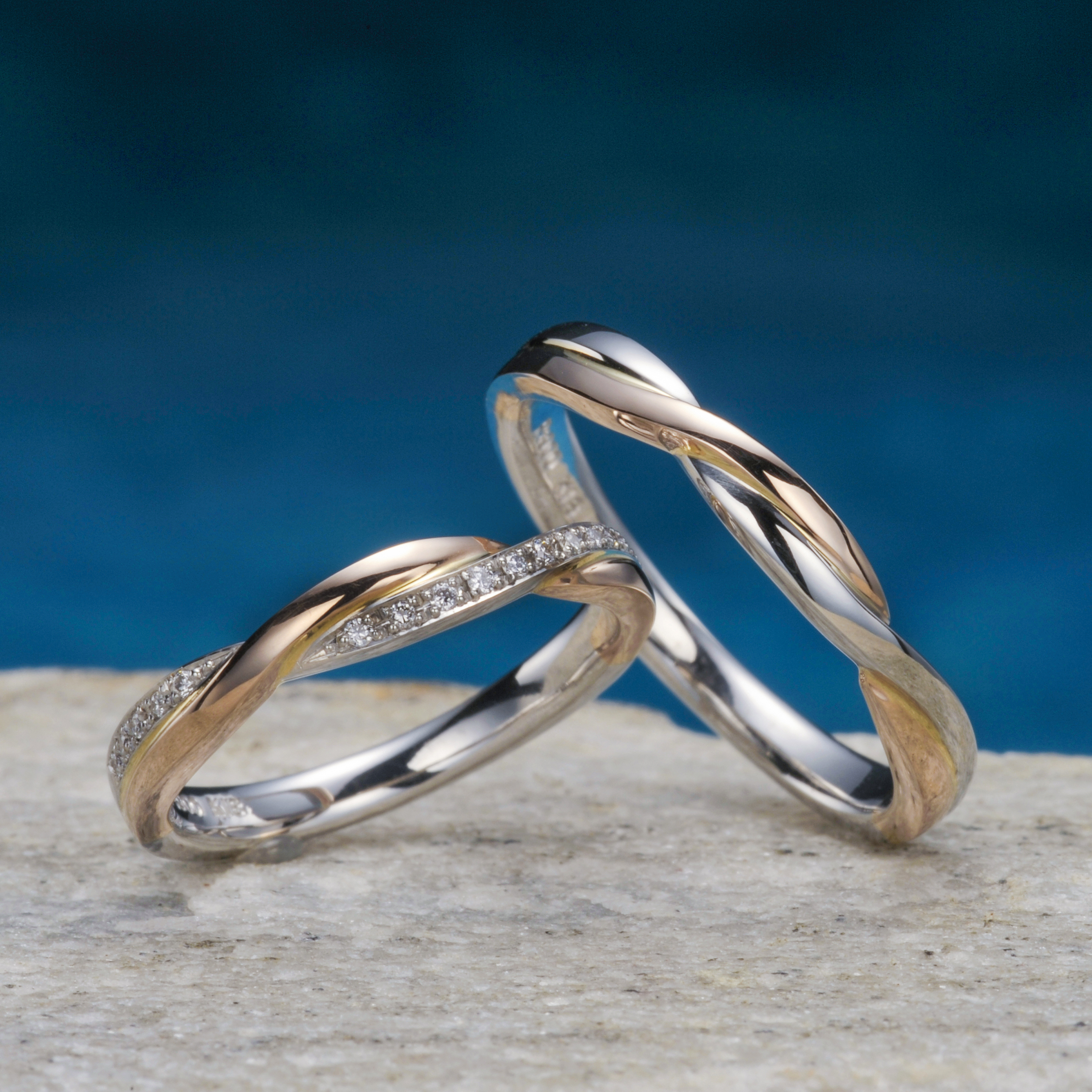 Viaggio Romantico - CAPRI 鉑金 (Pt900)/ 18K Rose Gold 結婚戒指