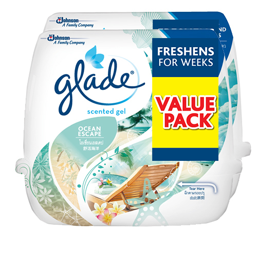 Glade Scented Gel (Twin Pack) 180g Ocean Escape