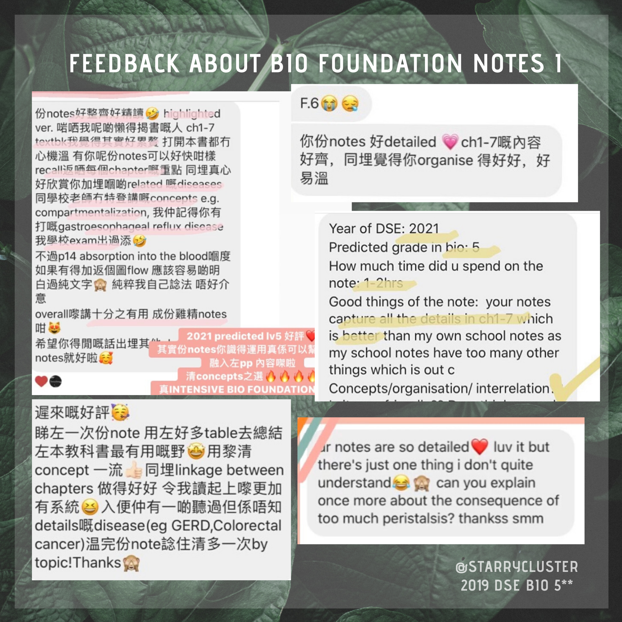 5** Intensive Biology Foundation Notes 1