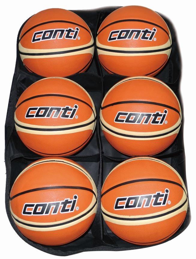 【conti】雙肩式球類收納袋6入籃球