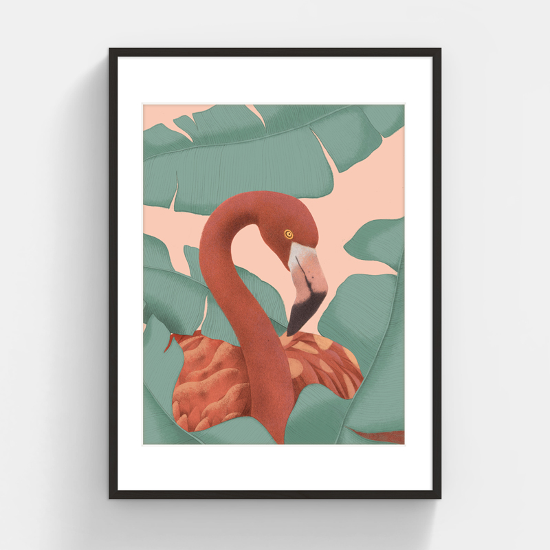 劉冰野〈火烈鳥 Flamingo II〉限量版畫