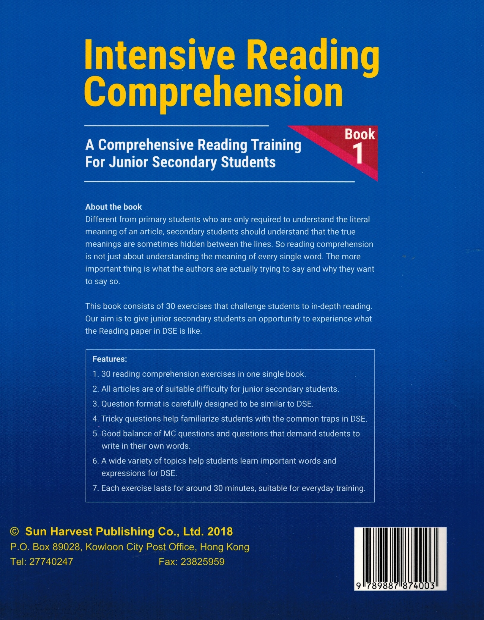 Intensive Reading Comprehension Book 1 (w/ Detailed Ans)