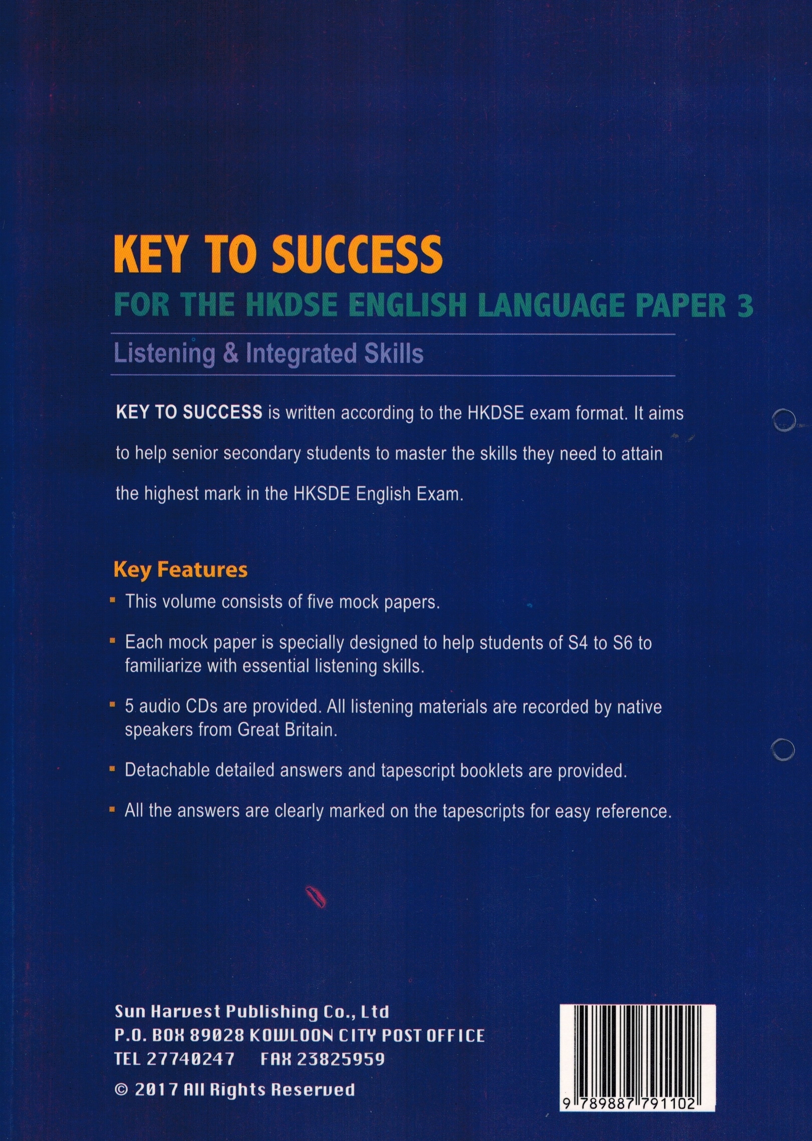 Key to Success for The HKDSE English Lang.Paper 3 (With 5 CDs, Tapescript & Answer)