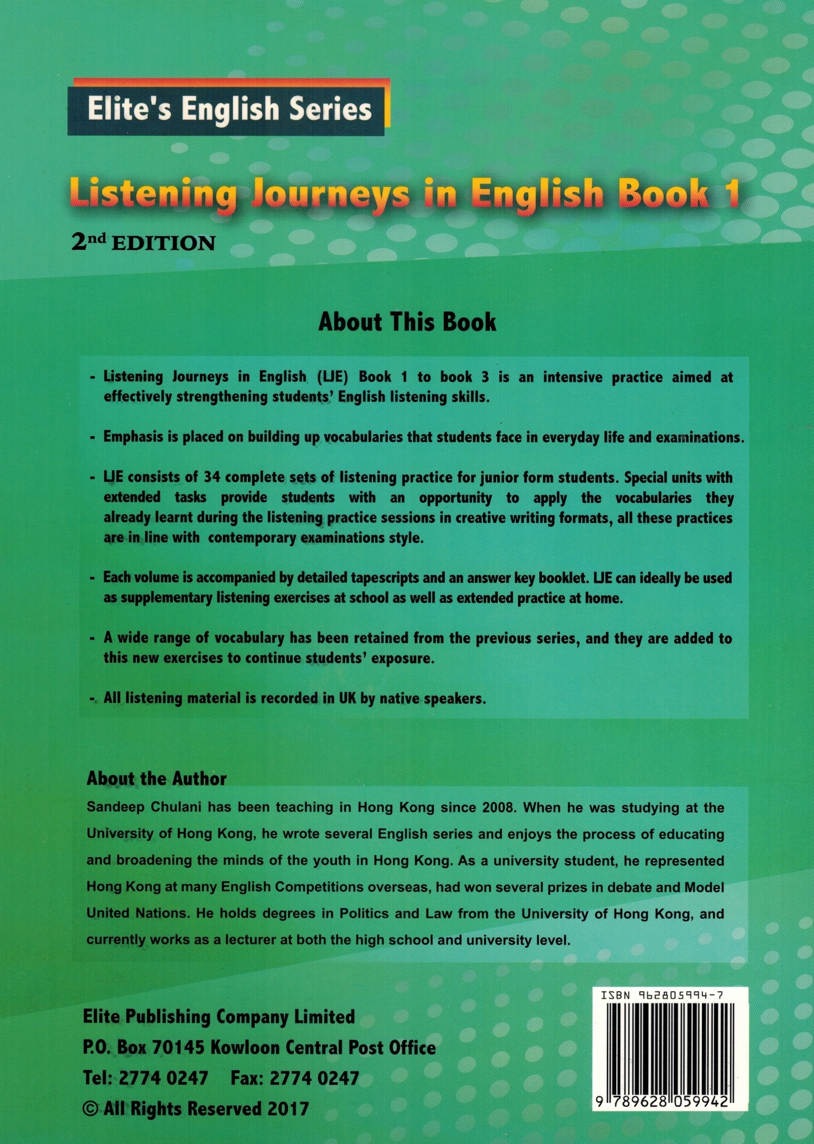Listening Journeys in English 1 Second Edition (with 3 CDs and Ans)