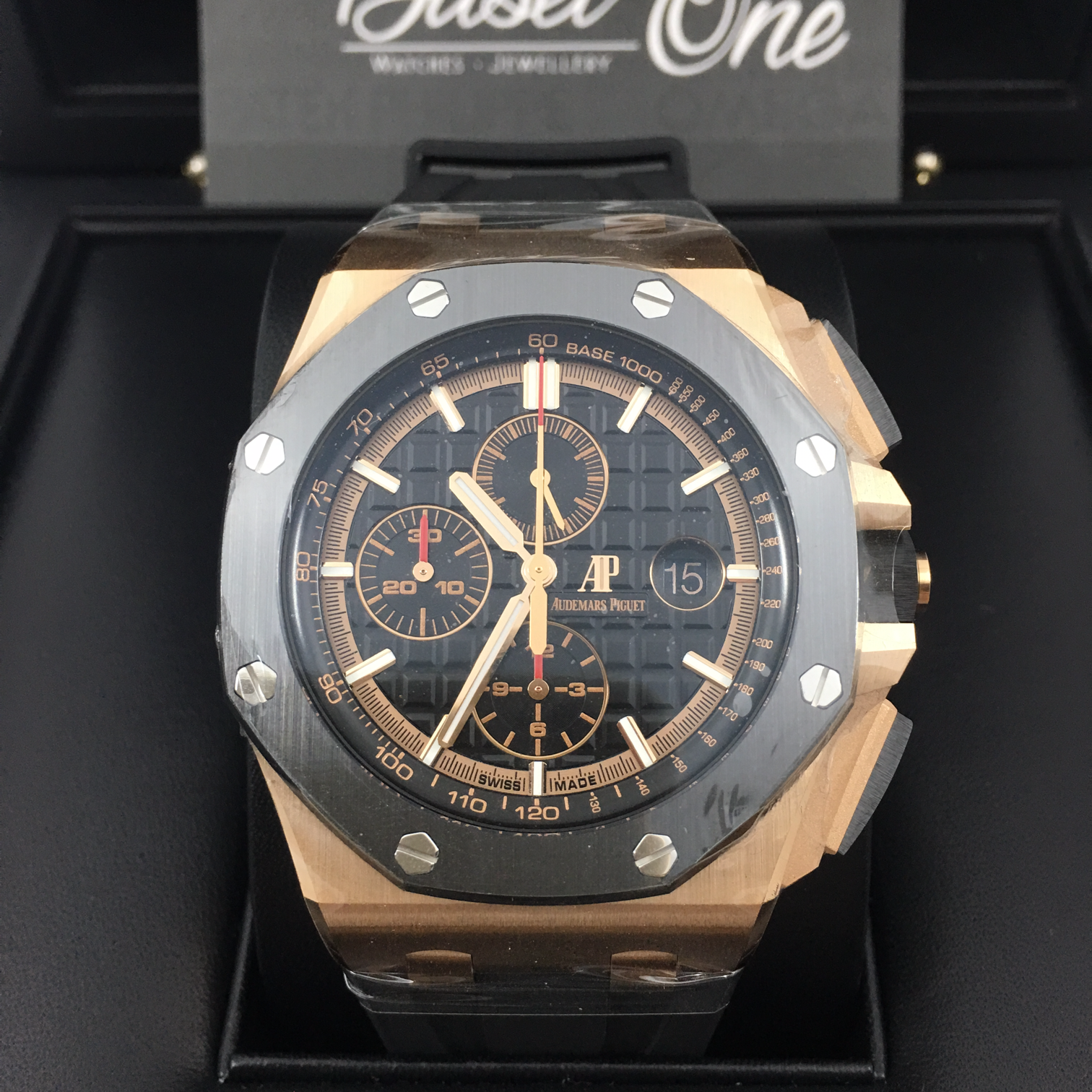 BRAND NEW AUDEMARS PIGUET 26401RO ROYAL OAK OFFSHORE CHRONOGRAPH ROSE GOLD RUBBER STRAP 44MM