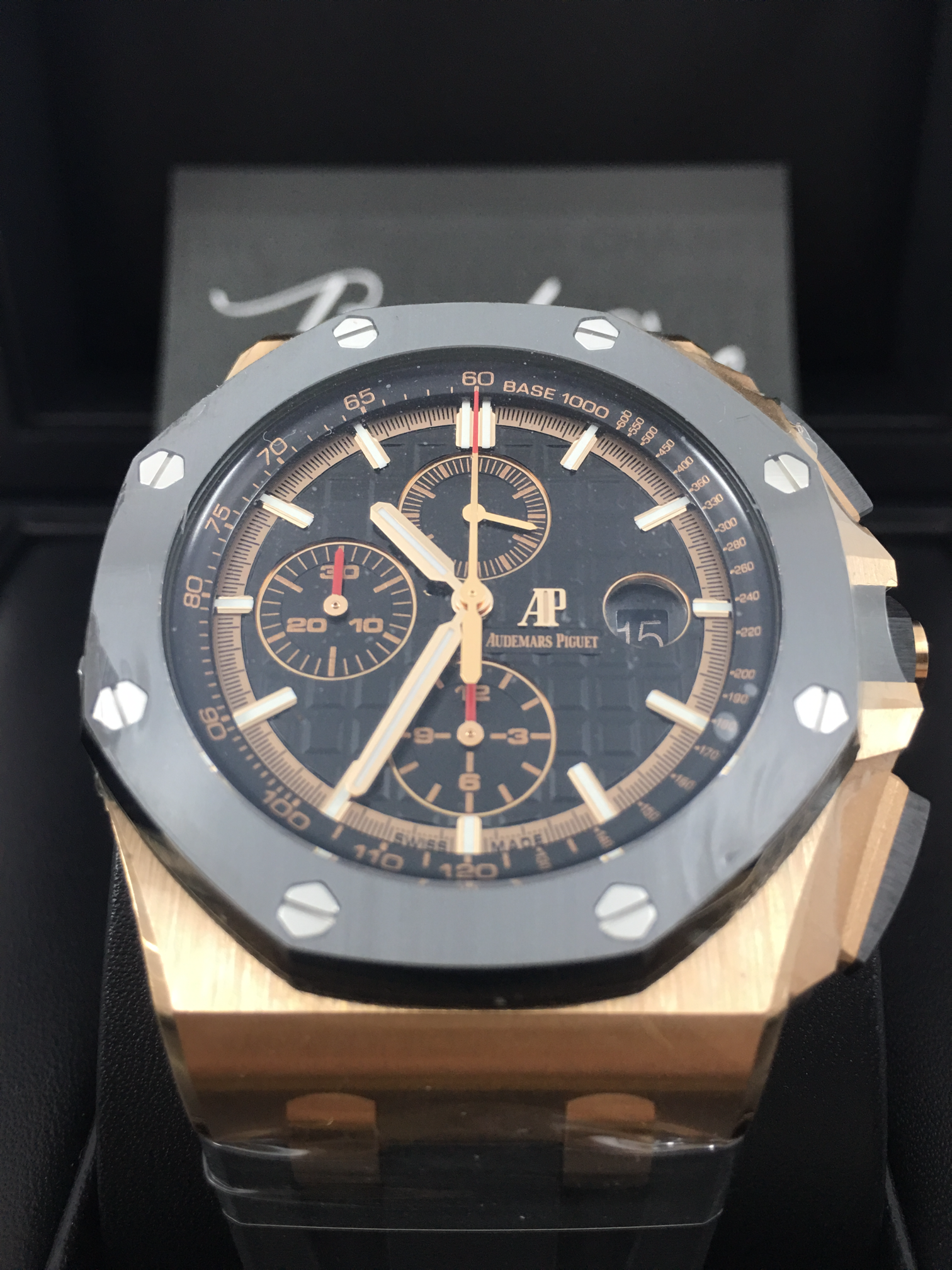 BRAND NEW AUDEMARS PIGUET 26401RO ROYAL OAK OFFSHORE CHRONOGRAPH ROSE GOLD RUBBER STRAP 44MM