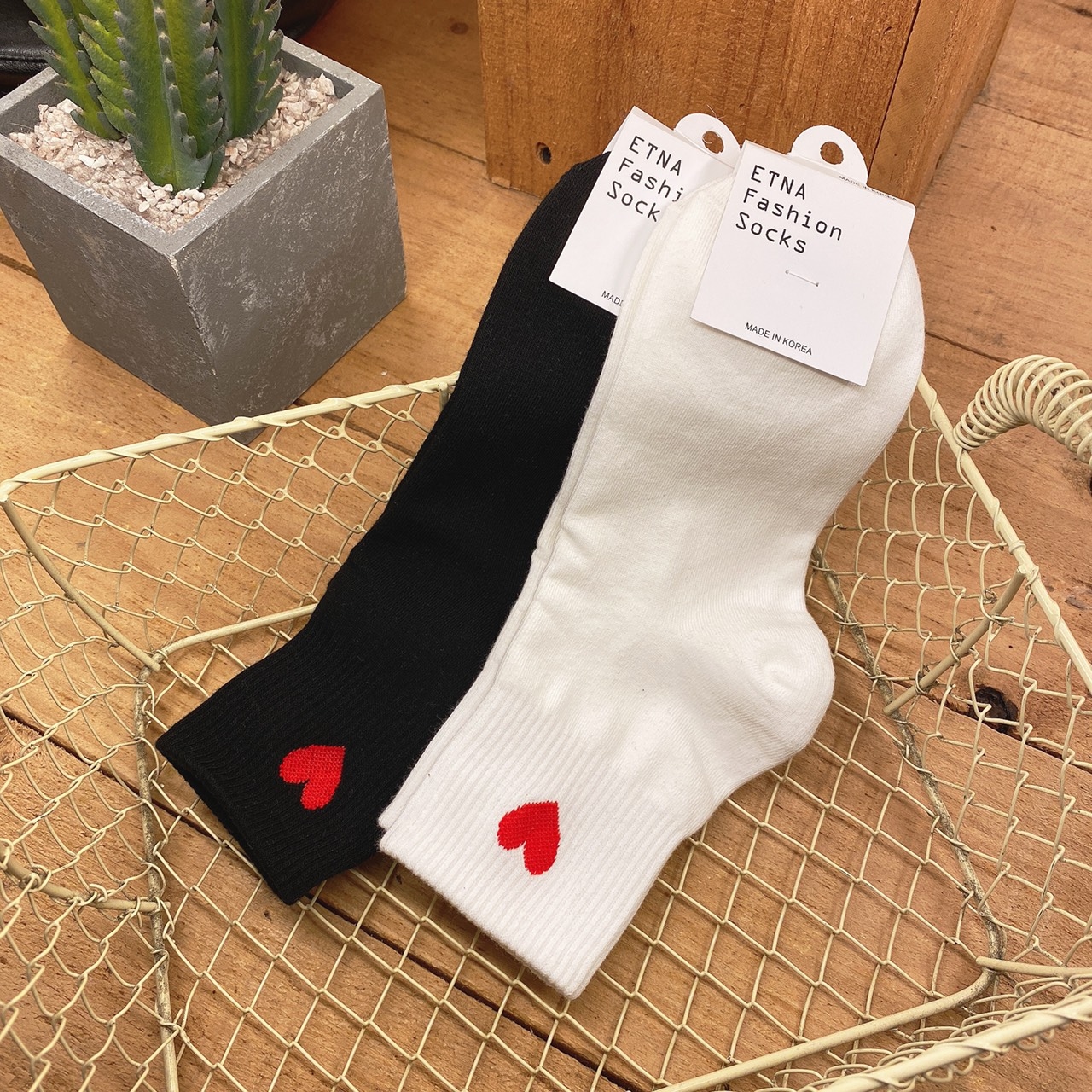 韓版小愛心襪/三色
