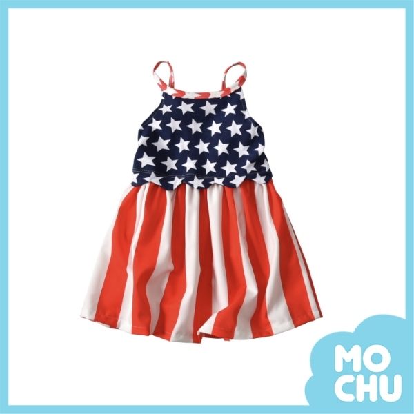 美式星星細肩小洋裝