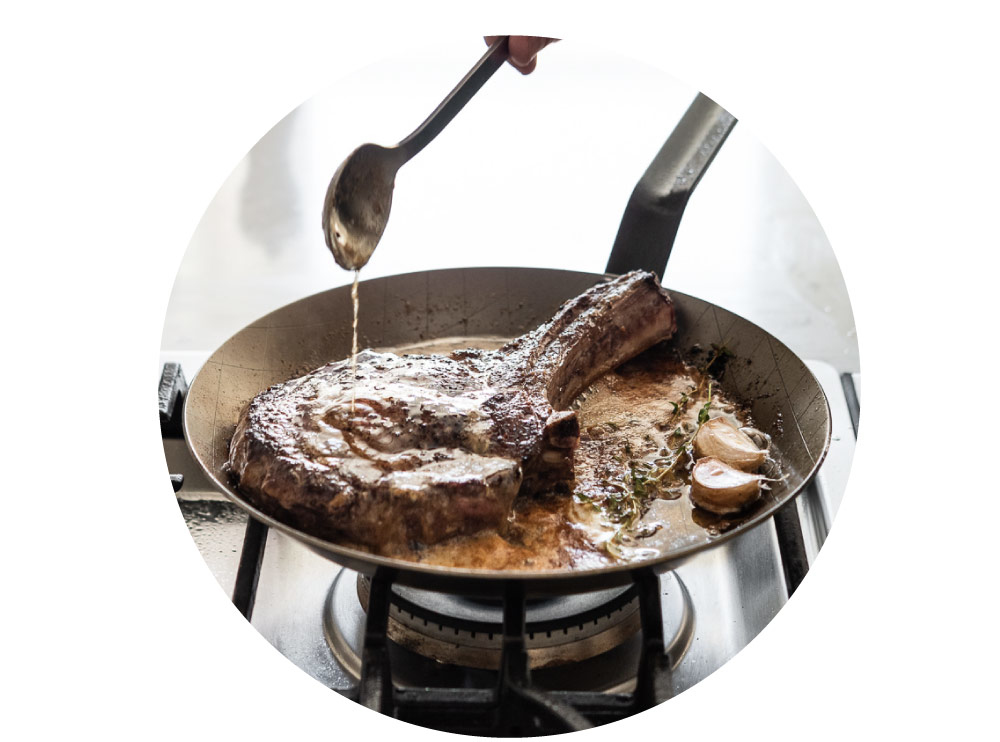 de Buyer Iron pans are preft to grill and sear. Natural nonstick properties after seasoning.