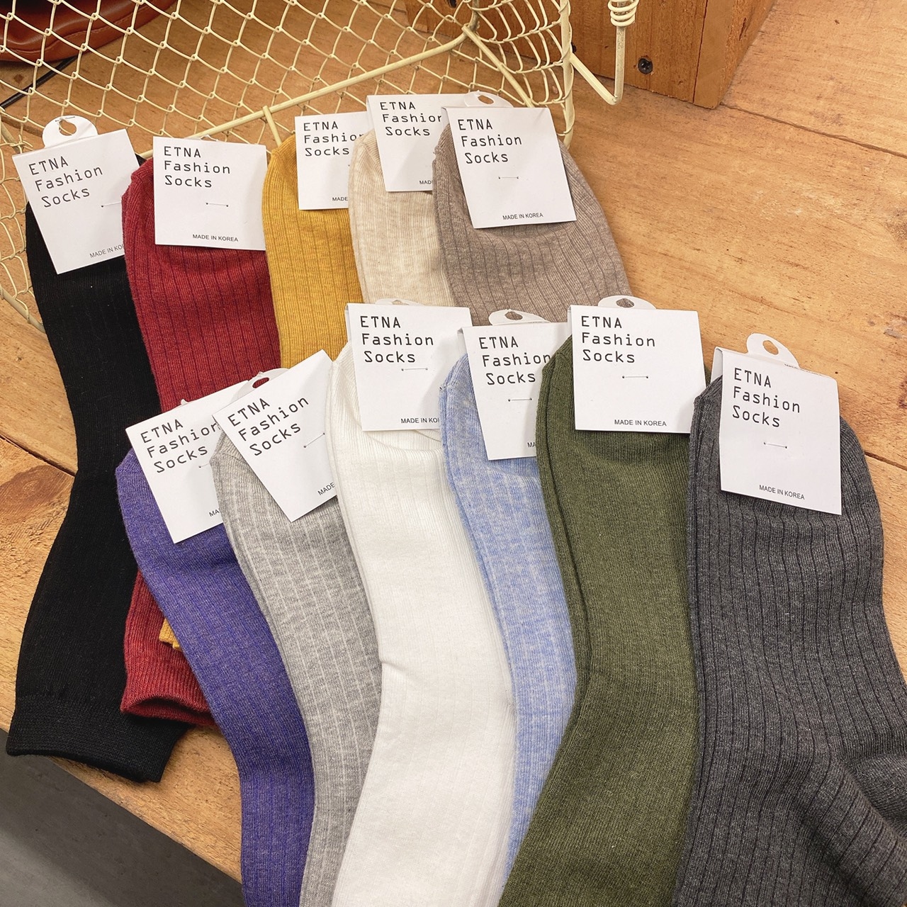 韓國素色襪/十一色