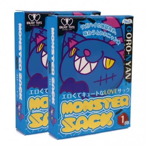 〔情侶共用調情良いこと 〕MONSTER SACK情趣套NO.2 GORO NYAN (藍色 BLUE)（一片）