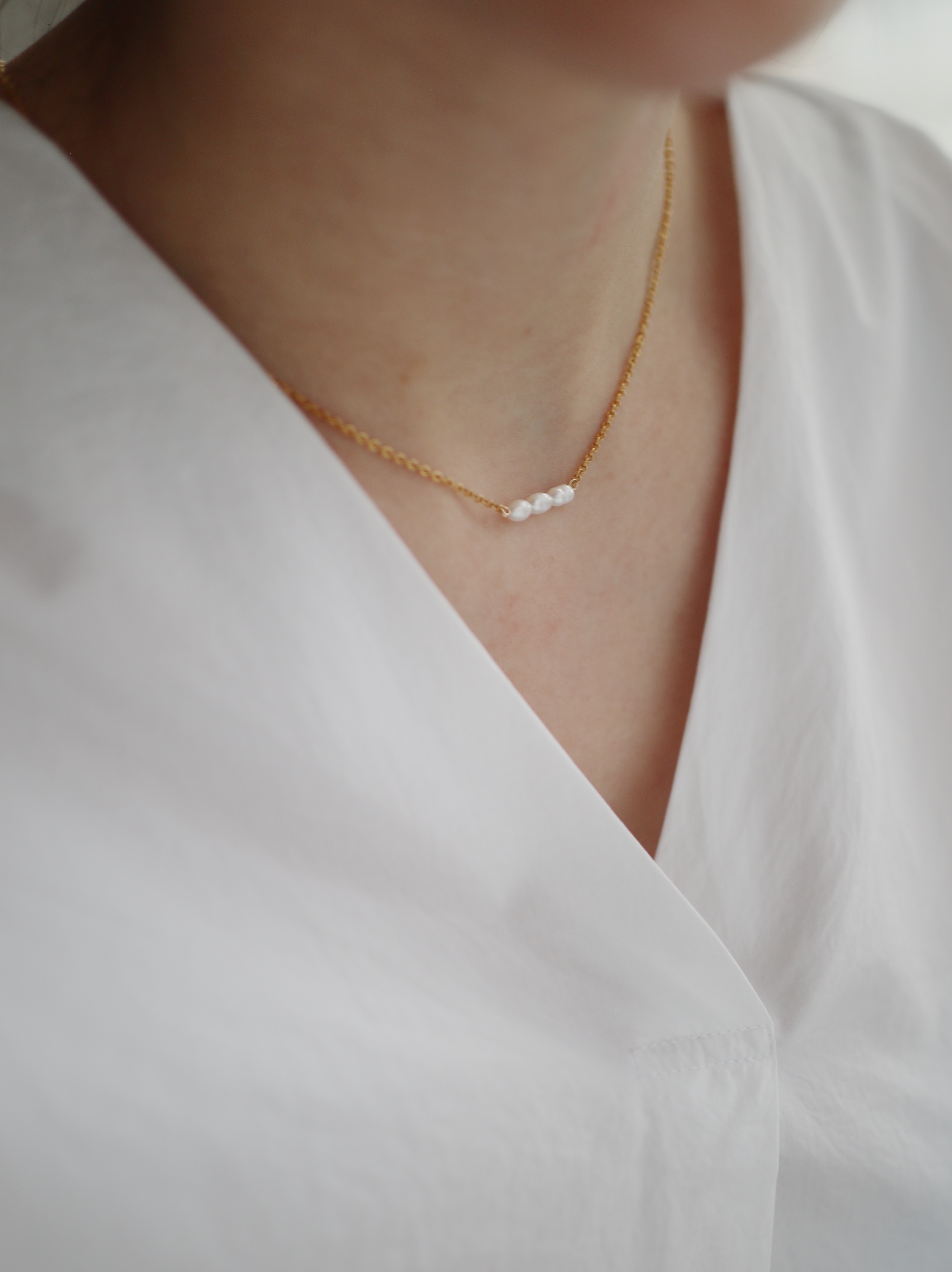 Tiny Pearl 3 | 18K日本珍珠項鍊