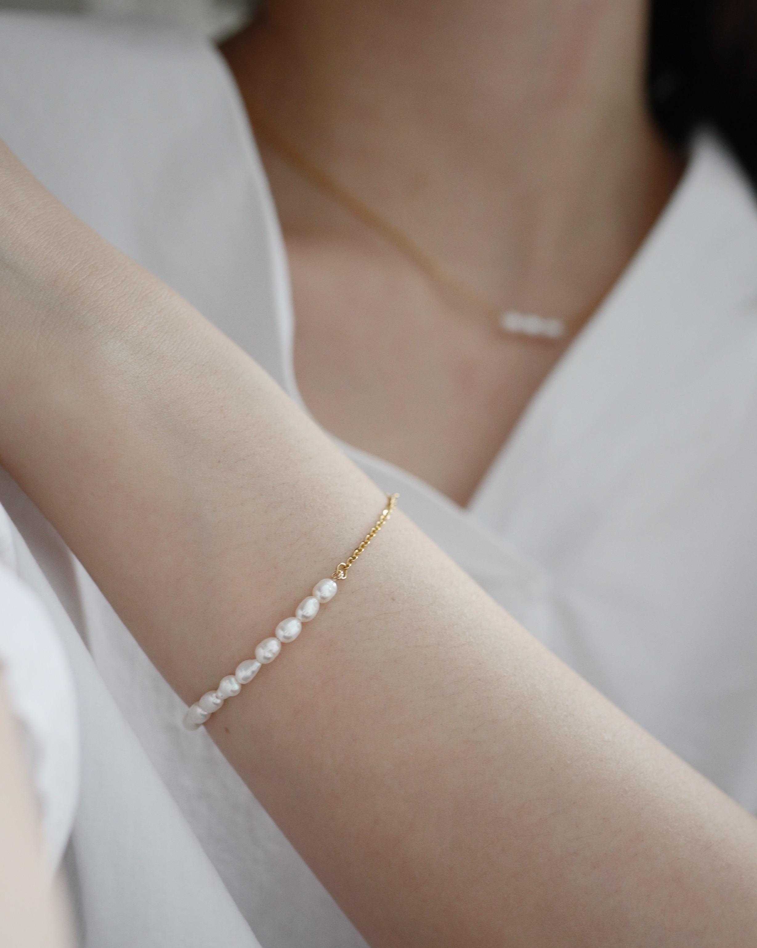 Tiny Pearl 15 | 18K日本珍珠手鍊