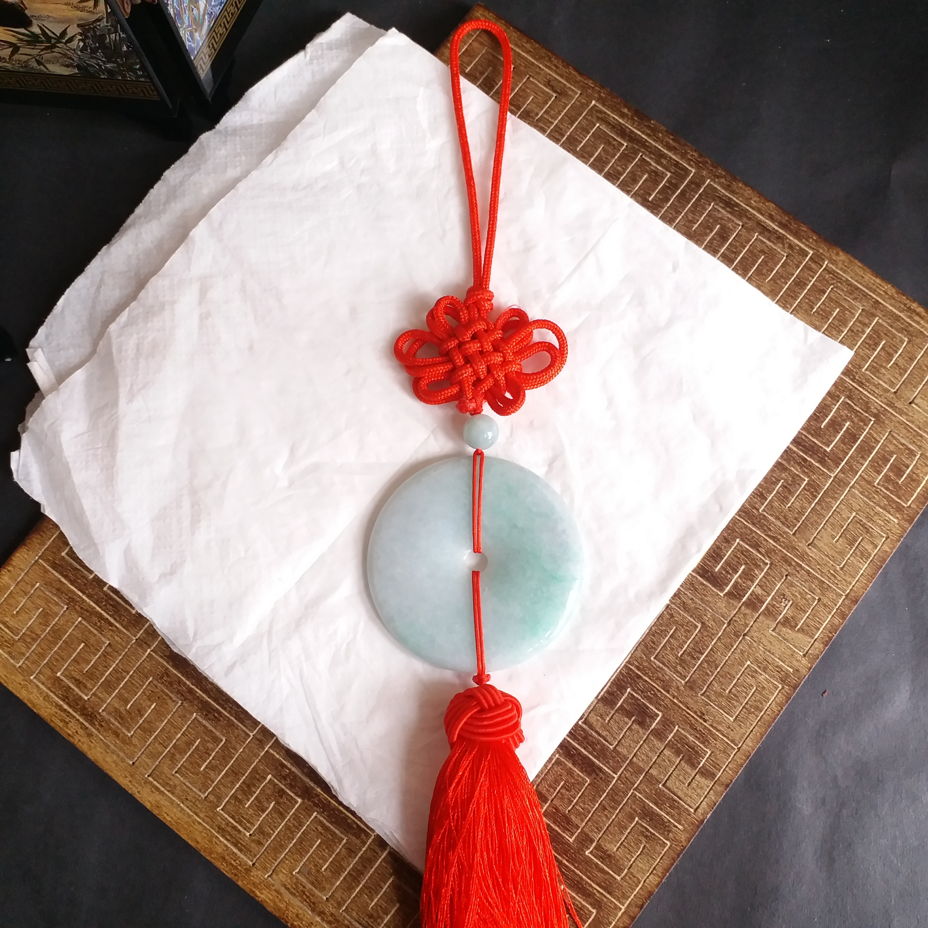 J1737 翡翠平安扣吊飾 (55.1mm直徑)