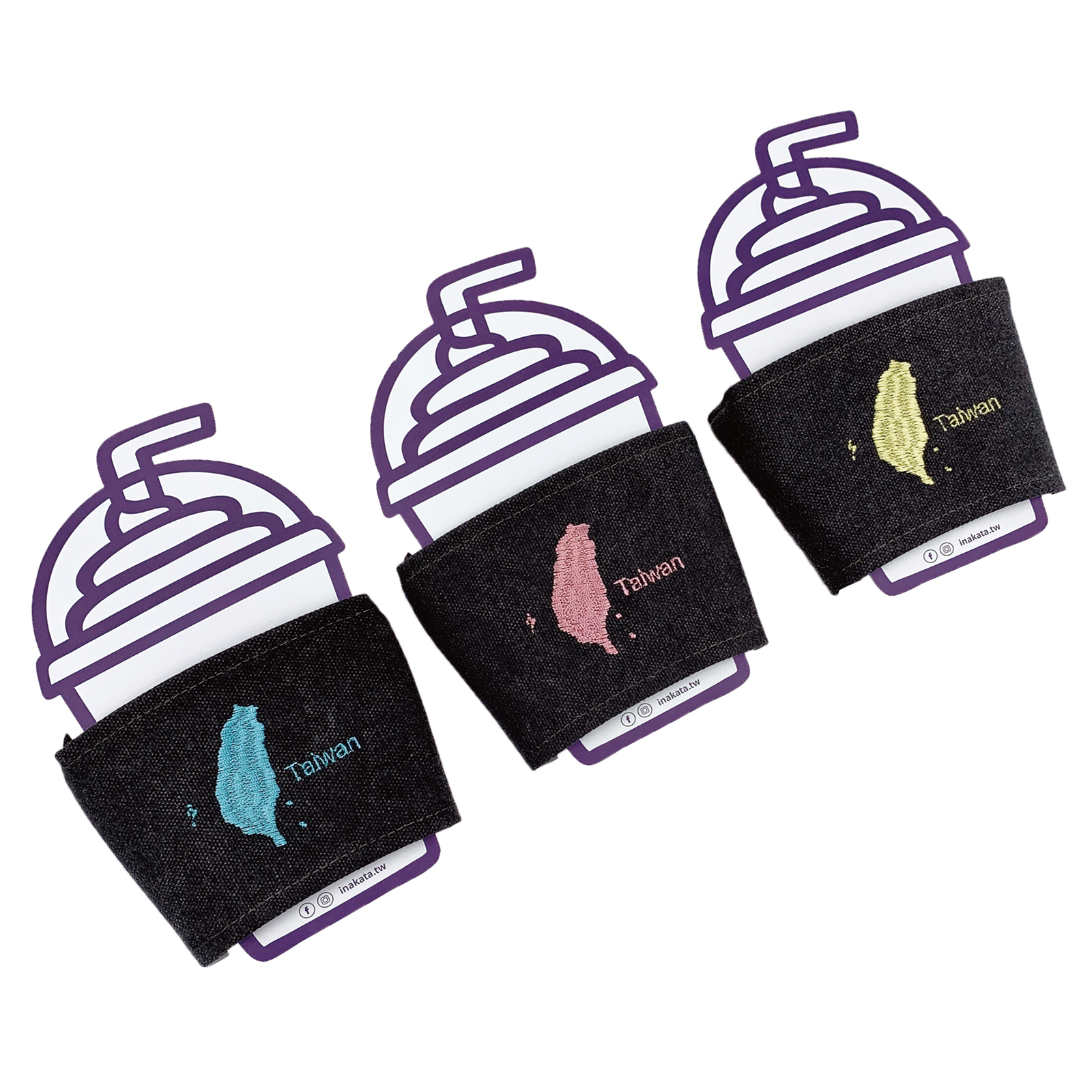 《臺灣Taiwan》刺繡杯套