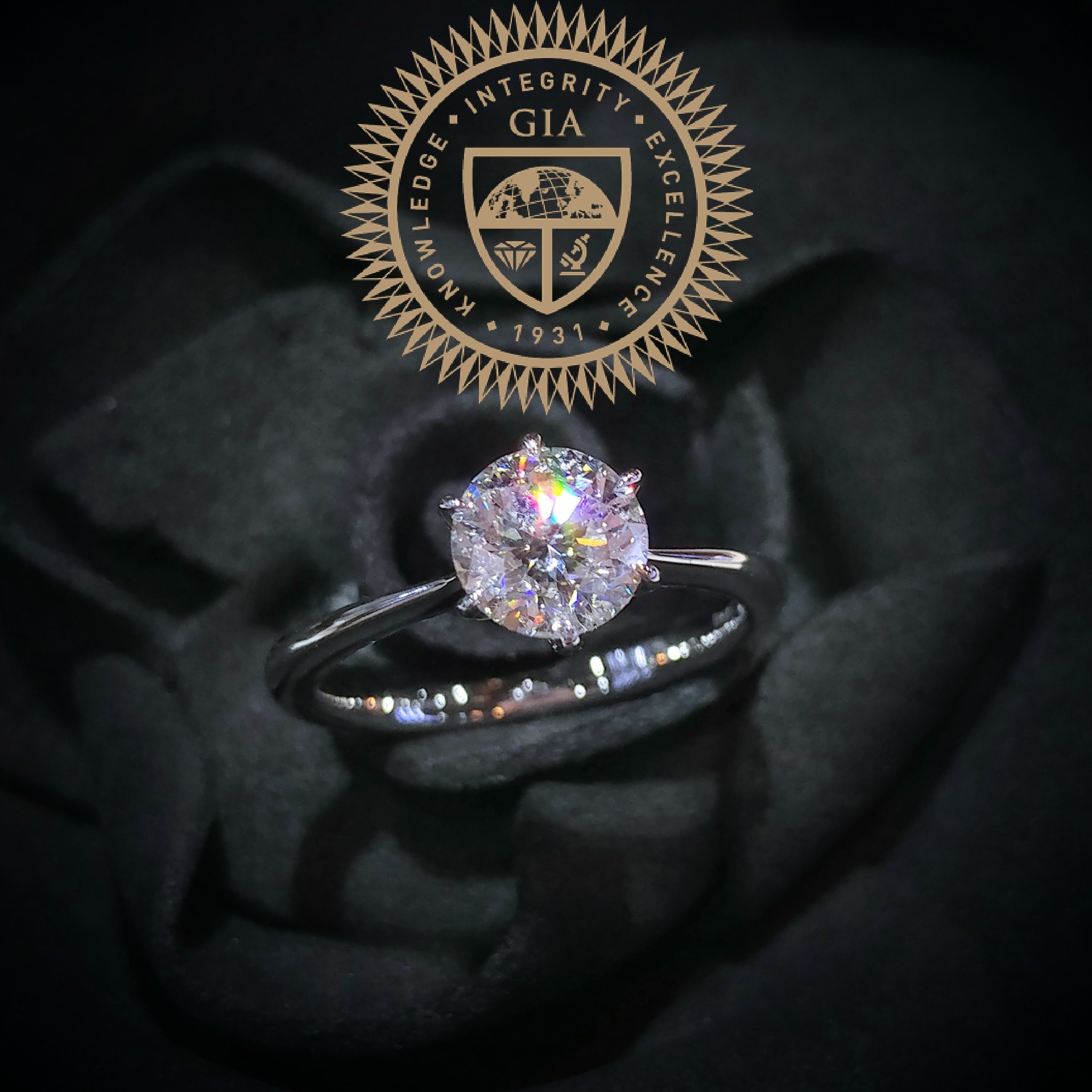 18K White Gold 1ct Diamond Ring