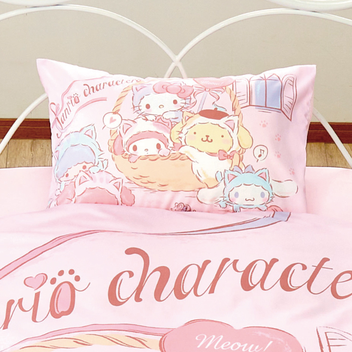 Sanrio 卡通人物大集合床上用品三件裝 單人 #BD20-SB-510-S